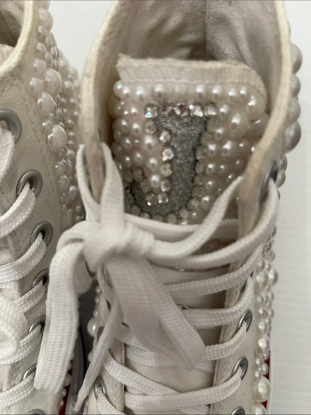 CONVERSE ALL STAR HIGH TOP PEARL SNEAKERS WOMENS SIZE 7 - Picture 5 of 14